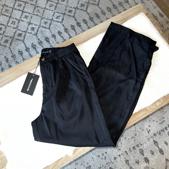 PrettyLittleThing Black Men's Dress Pants - Picture 1 of 5